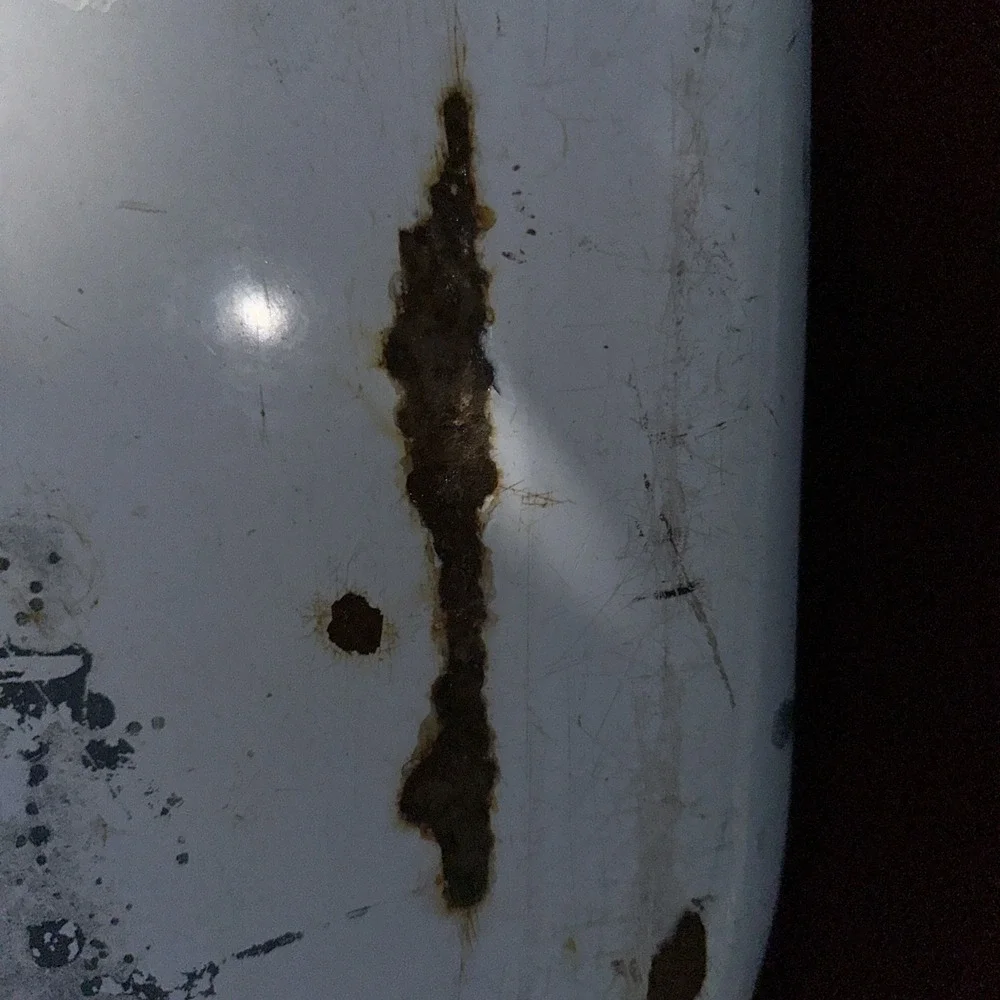 Vtg Large Enamel Ware Basin Oval Wash Tub Antique Yard Art Planter Prop Decor